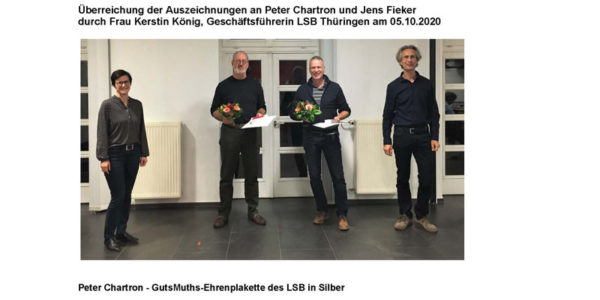 Auszeichnung von Peter Chartron und Jens Fieker