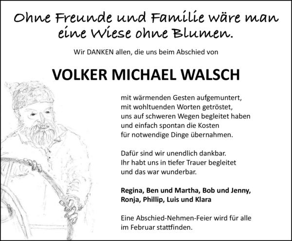 Danksagung der Familie