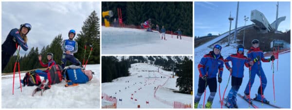 Drei Männer im Schnee