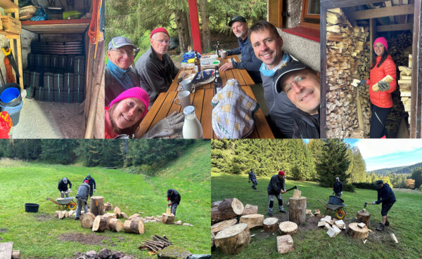 Holz und Kohlen für die Falkensteinhütte